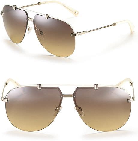 dior rimless aviator sunglasses